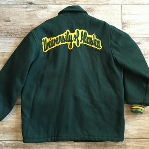 Vintage University Of Alaska Anchorage Trophy Jacket Coat Made USA